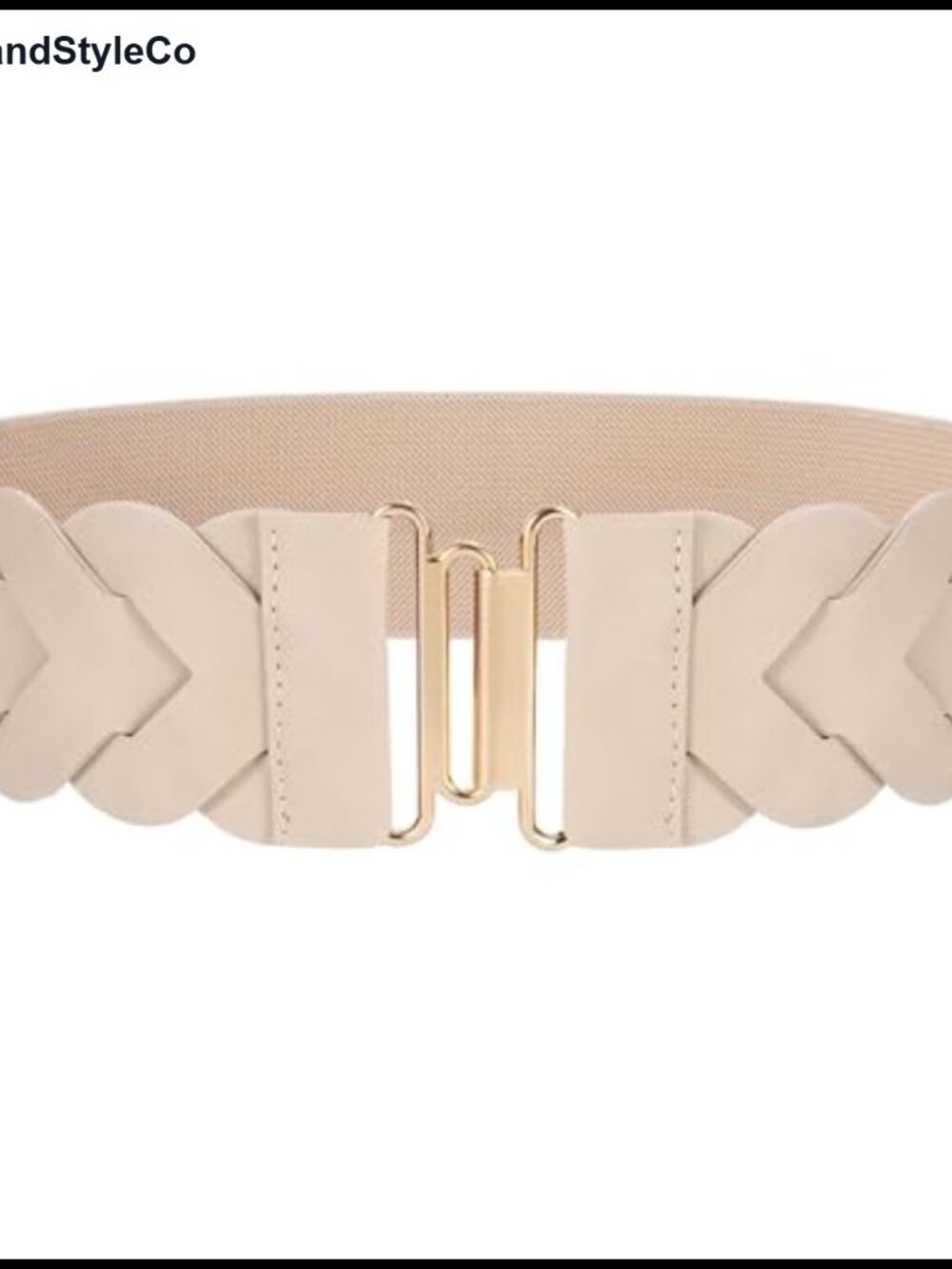 Wide Elastic Braided Belt Faux Leather Stretchy Waist Belt for Dresses